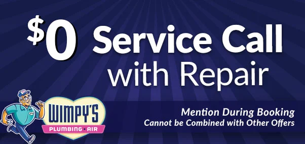 $0 service call with repair - wimpys